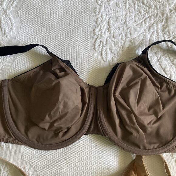 Wacoal Lot of 2 Bras 36G Bra 857303 Back Appeal Minimizer black & nude - Picture 11 of 15